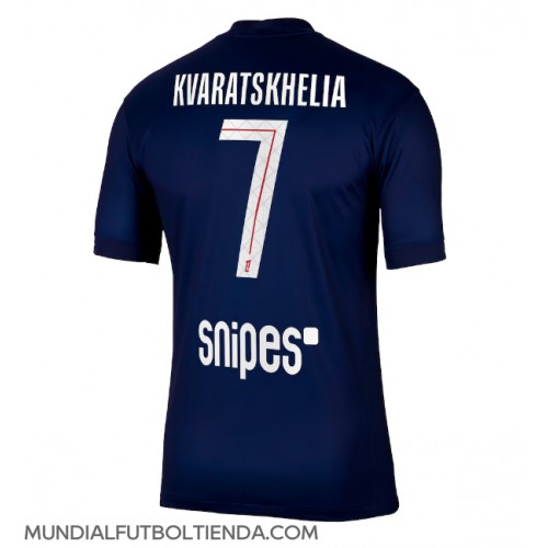 Camiseta Paris Saint-Germain Khvicha Kvaratskhelia #7 Primera Equipación Replica 2025-26 mangas cortas